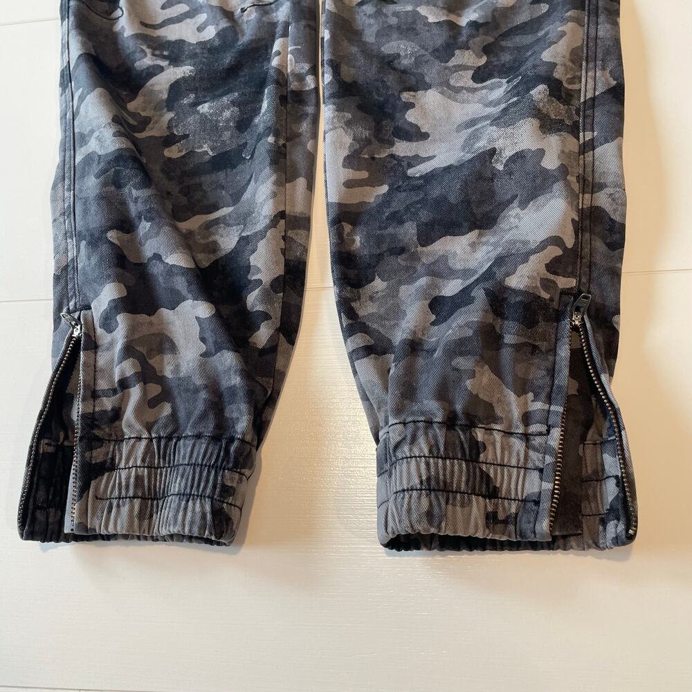 Spanx Stretch Twill Cargo Jogger Sz M Camo Black Gray Pull On Pockets Gorpcore - Picture 6 of 12